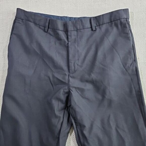 Banana Republic Pant W34xL34 Slim Navy Smart-Weight Performance Wool Blend - Picture 15 of 16